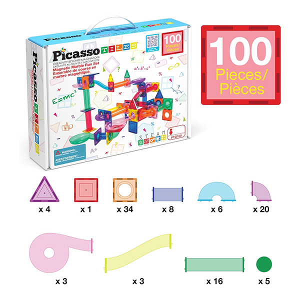 Magnetic marble run picasso tile ptg100