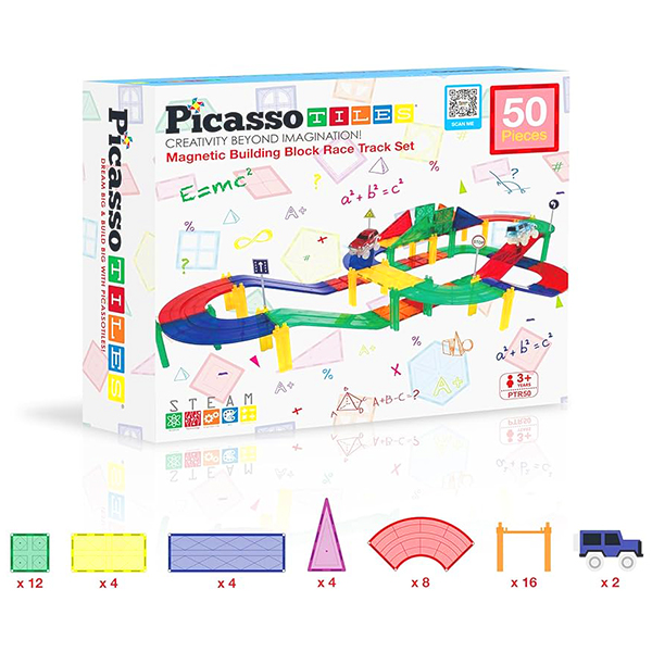 Picasso tiles pista de carros magneticos