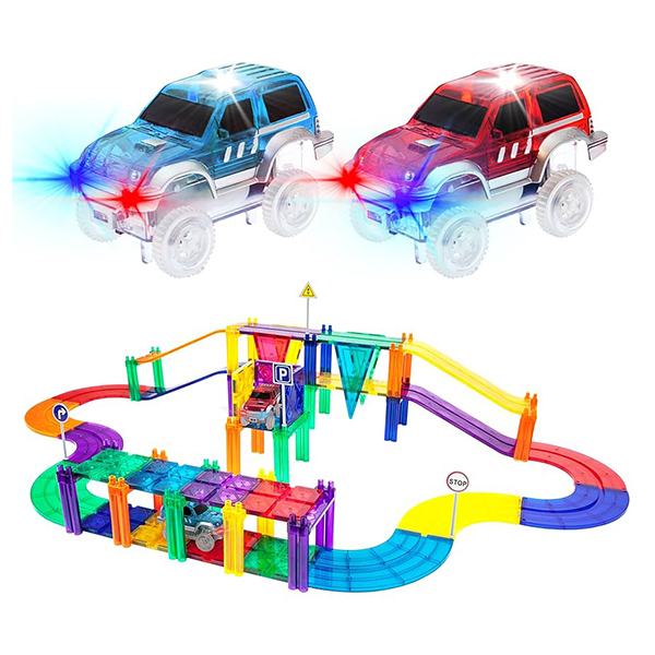 Picasso tiles pista de carros magneticos