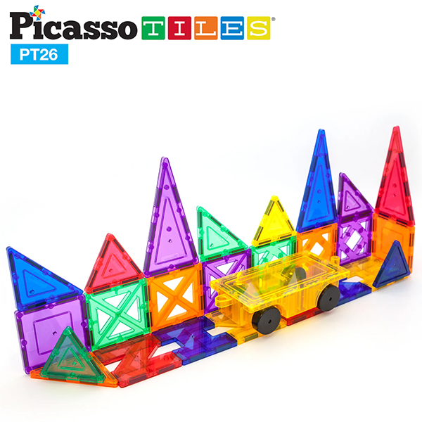Picasso tiles 26 PC Magnetic Building Blocks for Kids