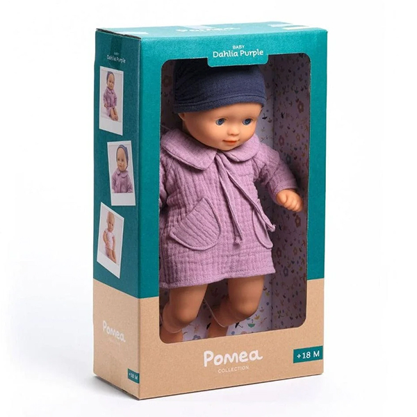 Muñeca bebe Pomea Baby Dahlia Purpura Rose Djeco