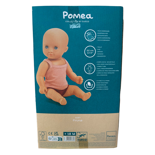 Muñeca bebe Pomea Baby Prune cuerpo de vinilo Djeco