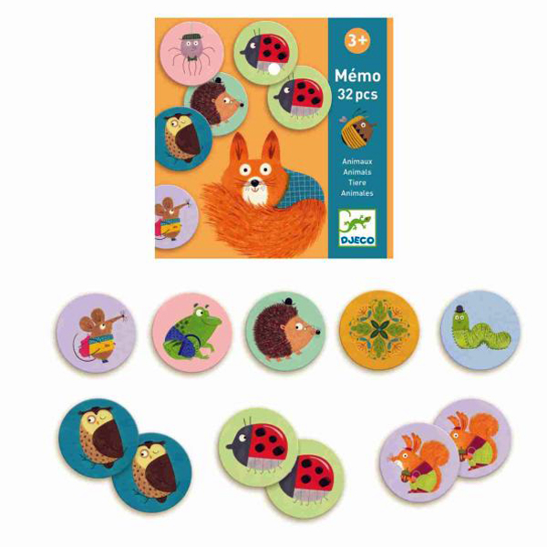 Juego de Memoria para niños Animales Djeco Perú